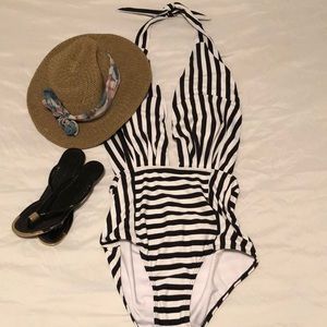 Cocoship sexy low cut one piece bathing suit